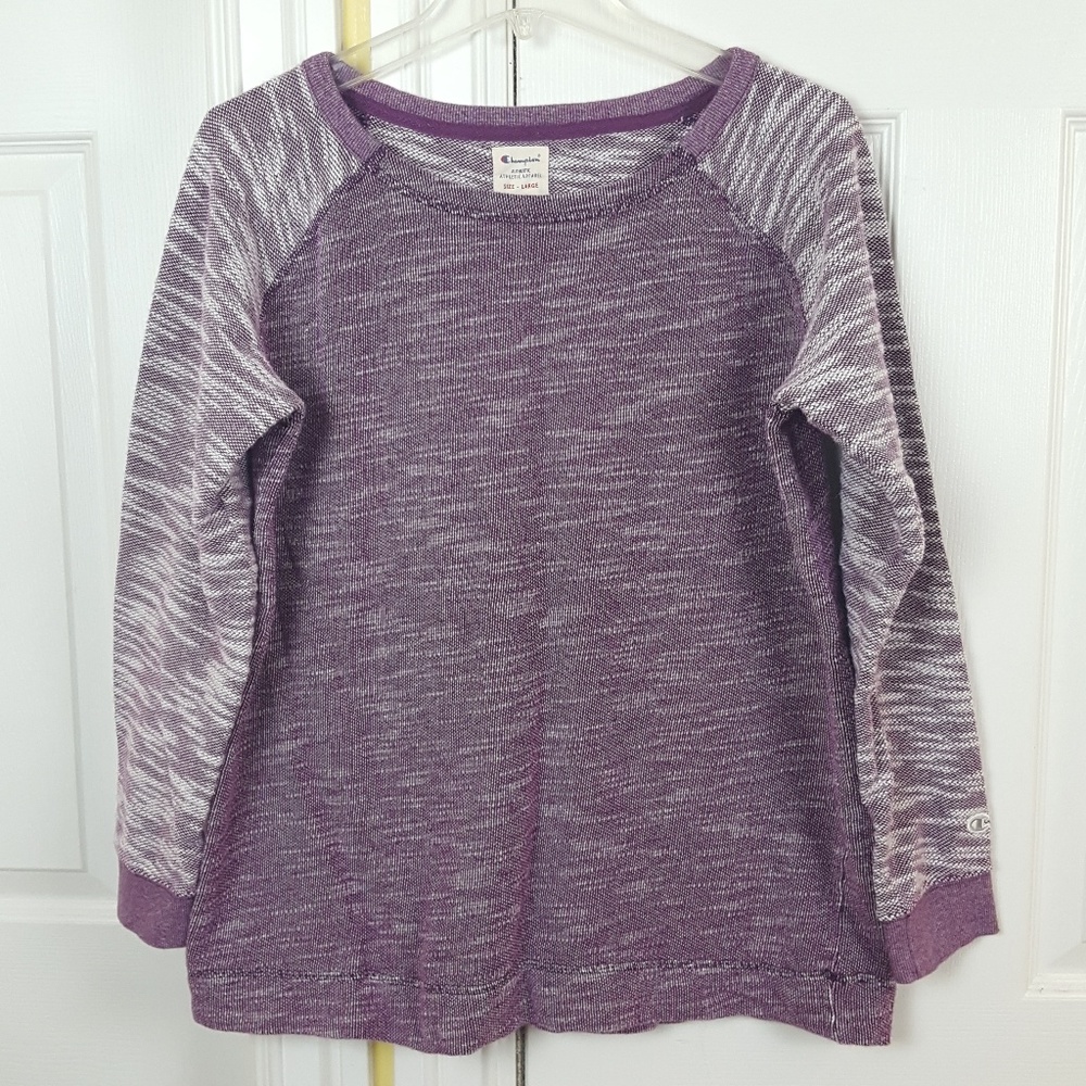 Champion Crewneck Purple Sweater Women's Large